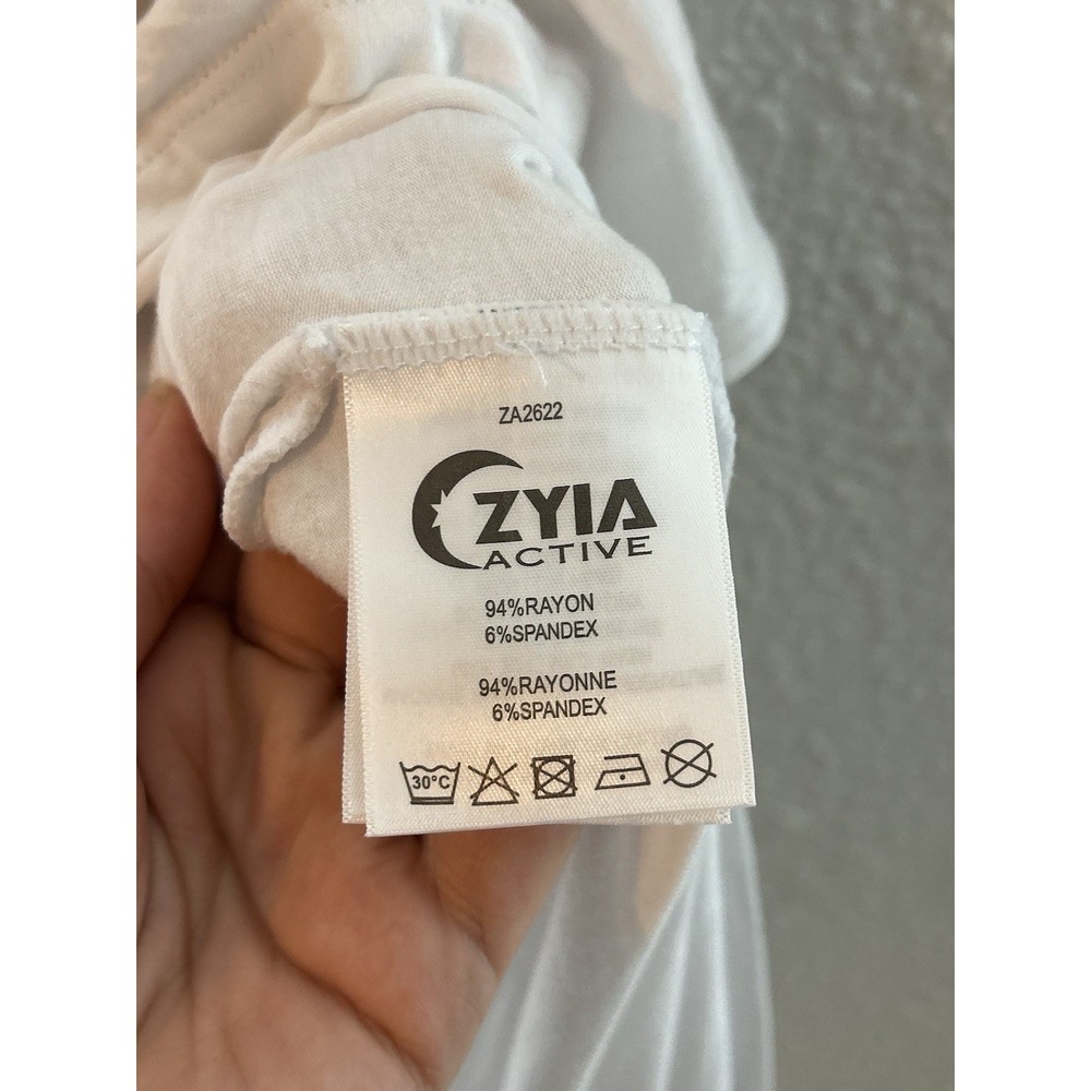Zyia Women's White Long Fitness Tank Xl NWOT - Picture 4 of 5